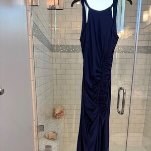 Long navy dress